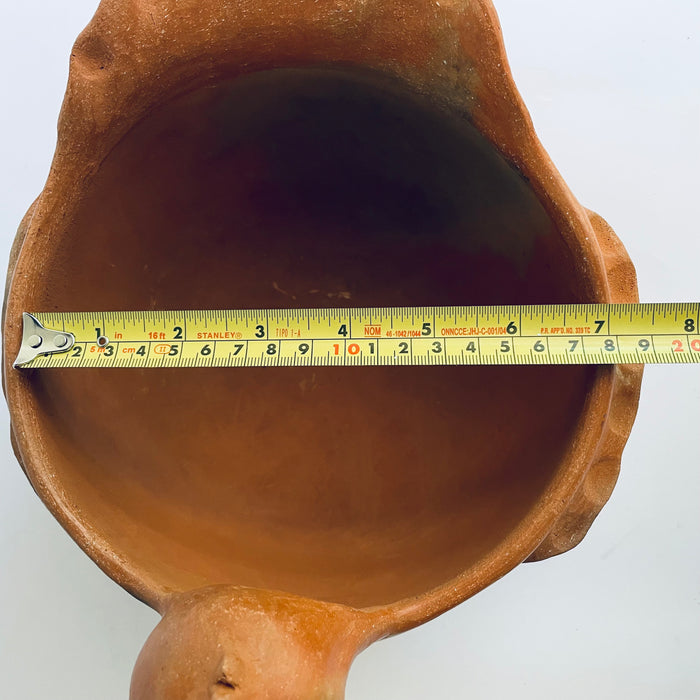 Red Clay Hen Shaped Bowl