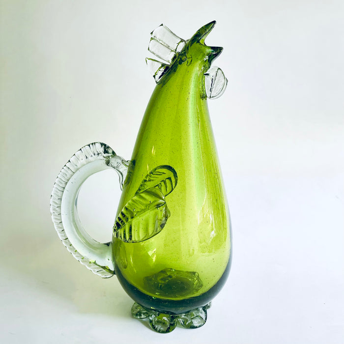 Blown Glass Pitcher - Rooster