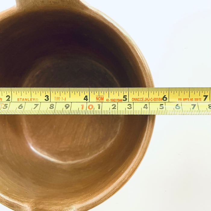 Burnished Clay Hen Salsa Bowl - Tan