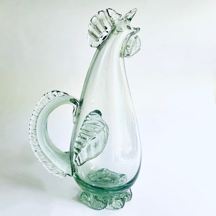 Blown Glass Pitcher - Rooster
