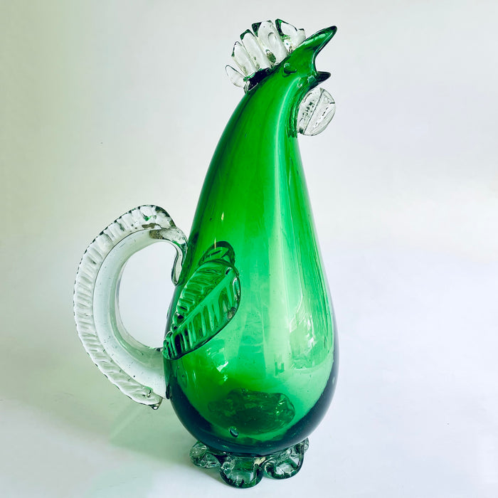 Blown Glass Pitcher - Rooster