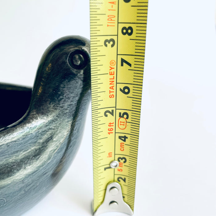 Burnished Clay Salsa Bowl with 2 Bird Heads - Black