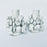 White Glazed Clay Candleholder Set - Short