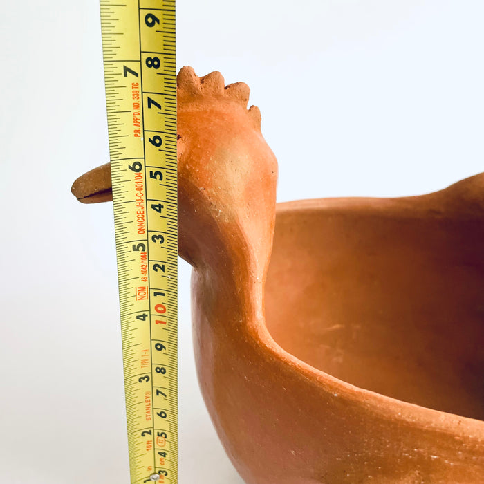 Red Clay Hen Shaped Bowl