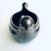 Burnished Clay Salsa Bowl with 2 Bird Heads - Black