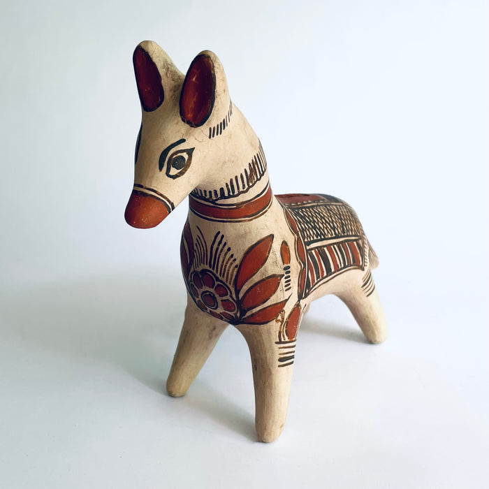 White Handpainted Clay Coin Bank - Dog