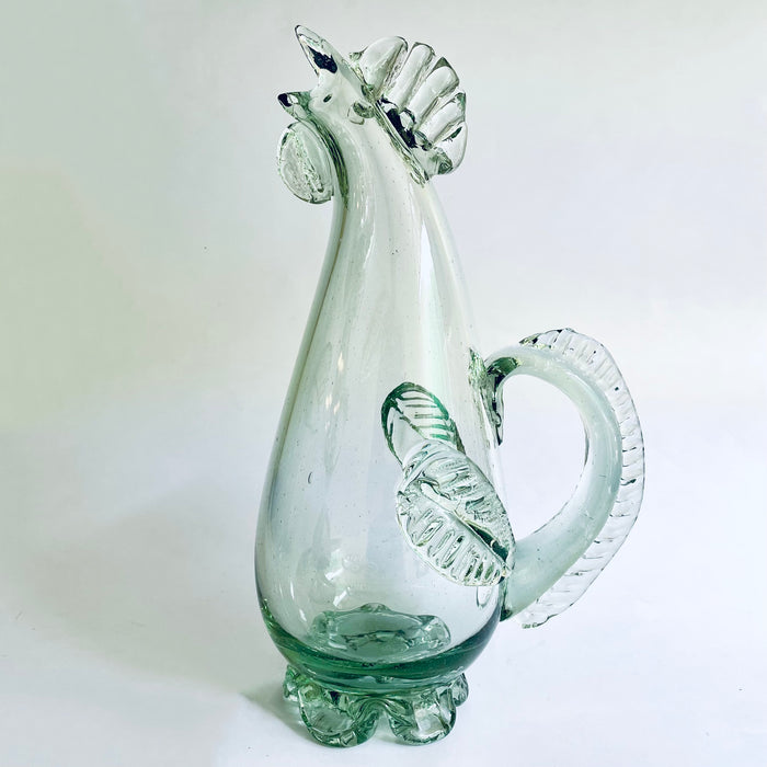 Blown Glass Pitcher - Rooster