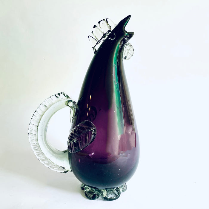 Blown Glass Pitcher - Rooster