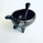 Burnished Clay Piglet Salsa Bowl - Black