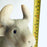 White Clay Candleholder - Bull