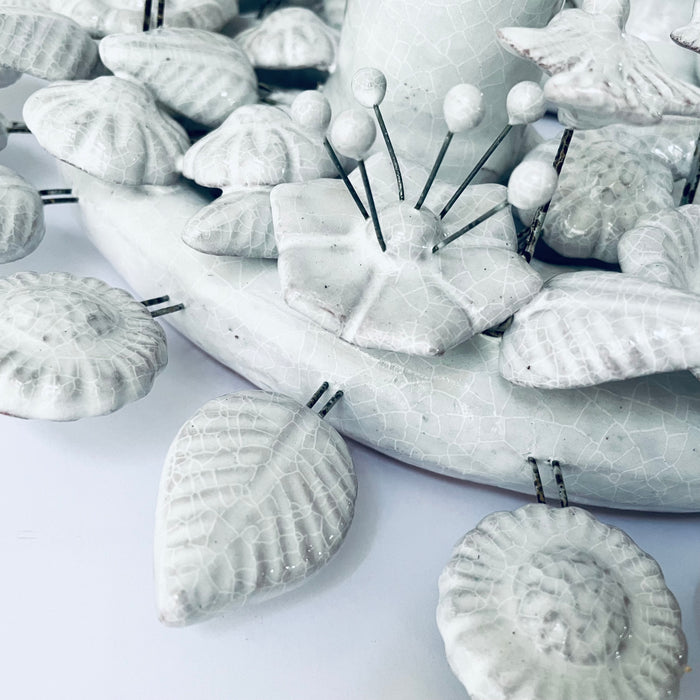 White Glazed Advent Wreath Candleholder