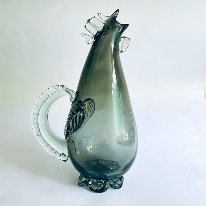 Blown Glass Pitcher - Rooster