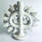 White Glazed Clay Tree of Life Candleholder