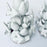 White Glazed Clay Candleholder Set - Tall