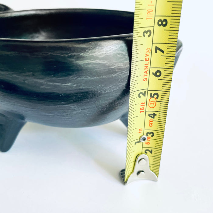 Burnished Clay Piglet Salsa Bowl - Black