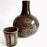 Clay Pitcher & Glass - Hand Painted - Dark Brown