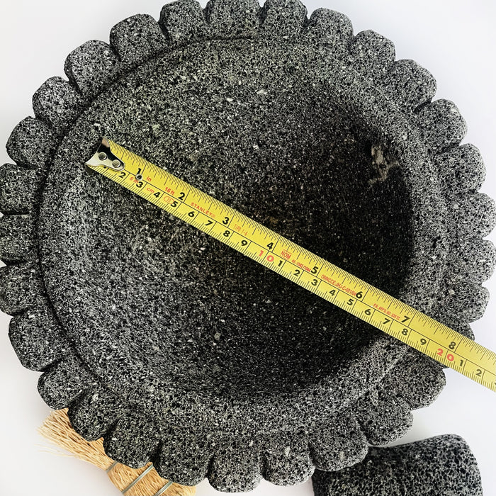 Volcanic Rock Mortar & Pestle - Molcajete - Saguaro Cactus - 10"