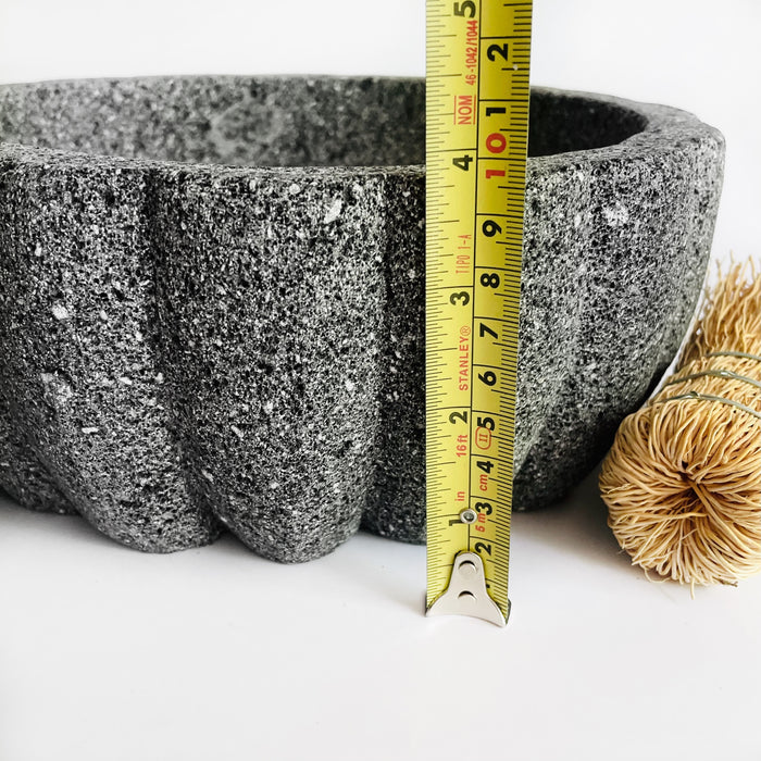 Volcanic Rock Mortar & Pestle - Molcajete - San Pedro Cactus - 10"