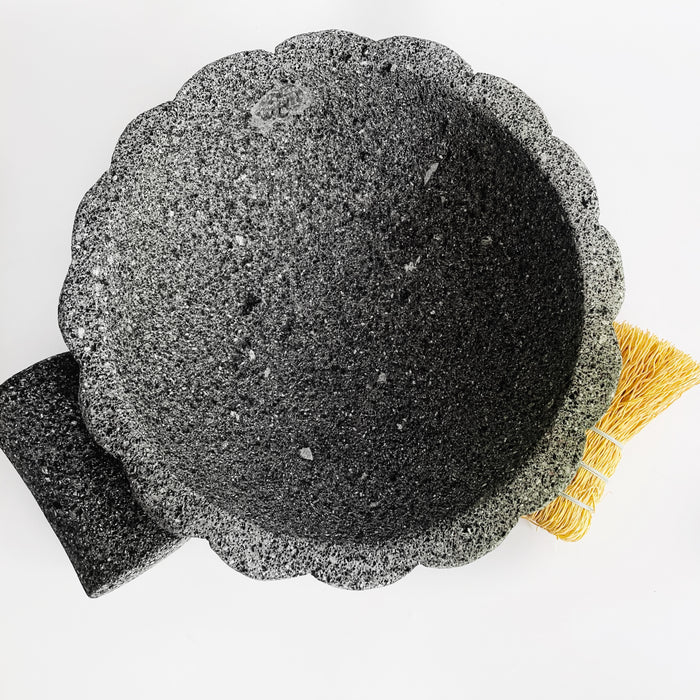Volcanic Rock Mortar & Pestle - Molcajete - San Pedro Cactus - 10"