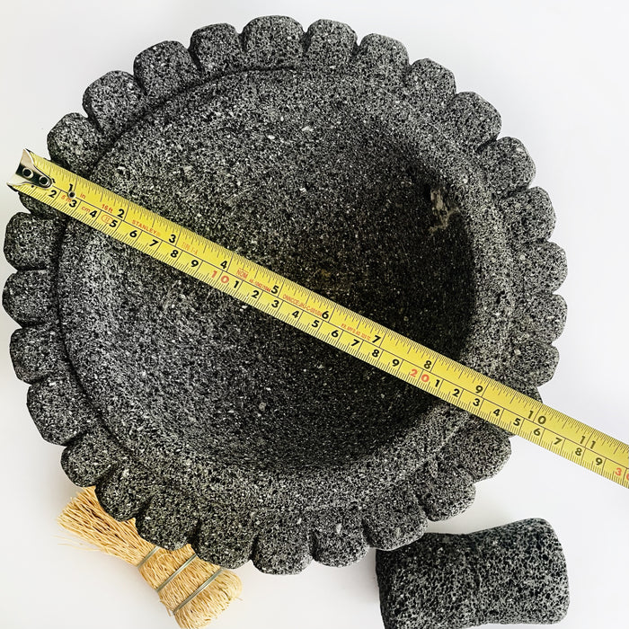 Volcanic Rock Mortar & Pestle - Molcajete - Saguaro Cactus - 10"