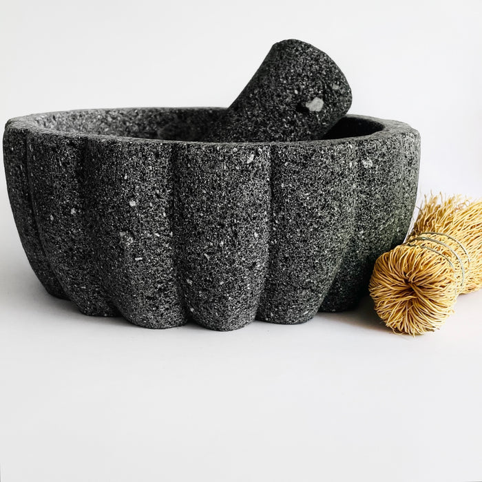 Volcanic Rock Mortar & Pestle - Molcajete - San Pedro Cactus - 10"