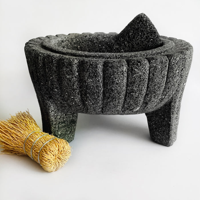 Volcanic Rock Mortar & Pestle - Molcajete - Saguaro Cactus - 10"