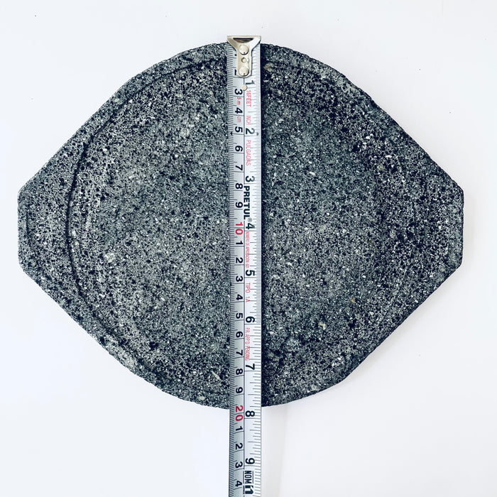 Volcanic Rock Serving / Cutting Board - Round with 2 Handles - Medium
