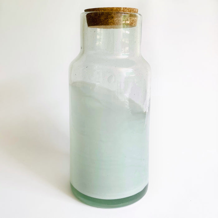 Blown Glass Jar with Cork Top