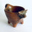 Burnished Clay Bull Salsa Bowl - Brown with Smoke Stains
