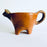 Burnished Clay Bull Salsa Bowl - Brown with Smoke Stains