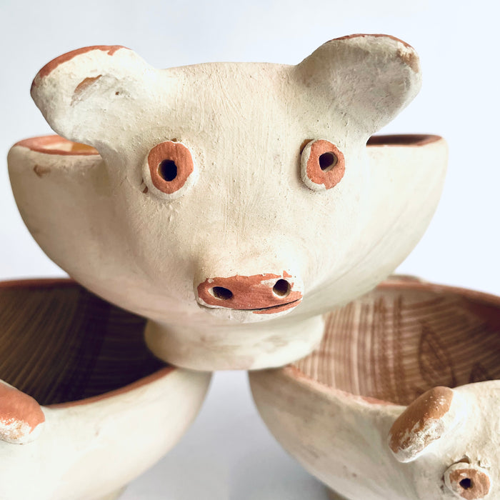 White Piglet Mortar Bowl