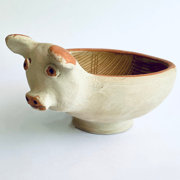White Piglet Mortar Bowl