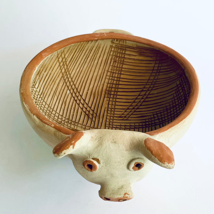 White Piglet Mortar Bowl