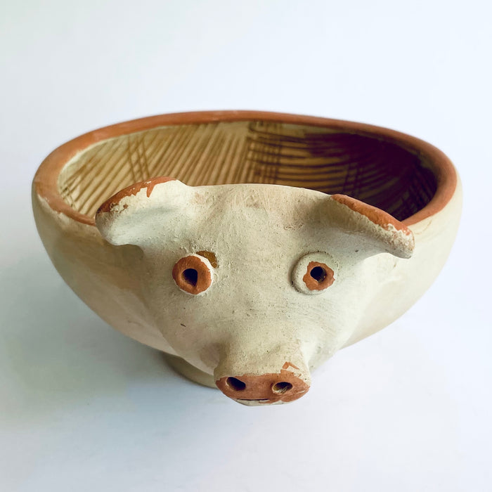 White Piglet Mortar Bowl