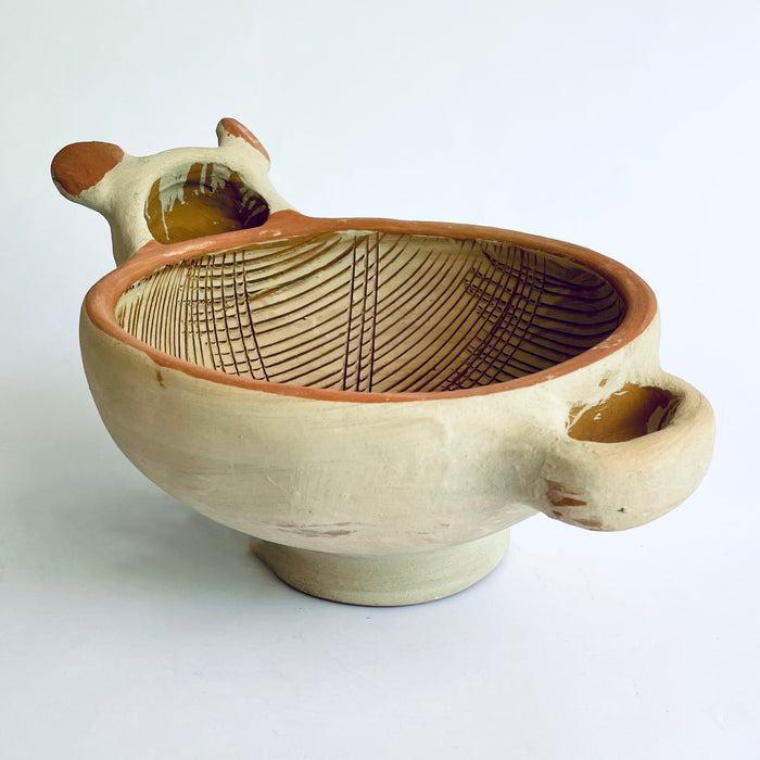White Piglet Mortar Bowl