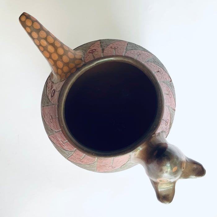 Burnished Clay Armadillo Shaped Bowl
