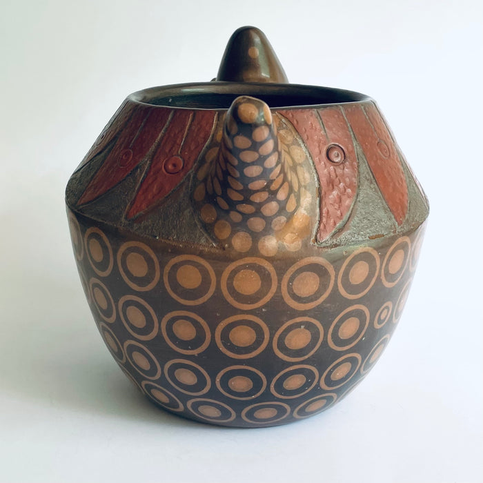Burnished Clay Armadillo Shaped Bowl