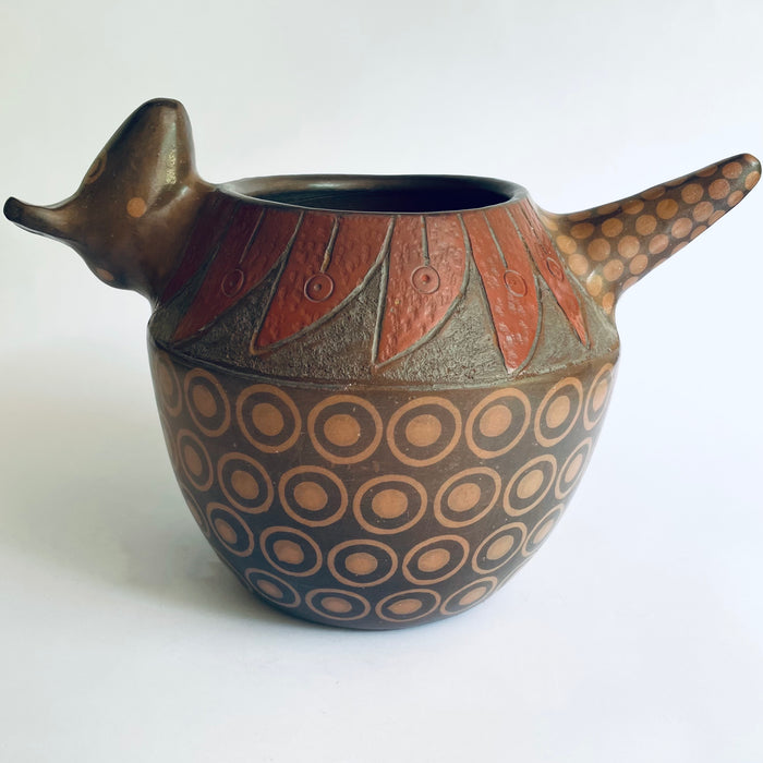 Burnished Clay Armadillo Shaped Bowl