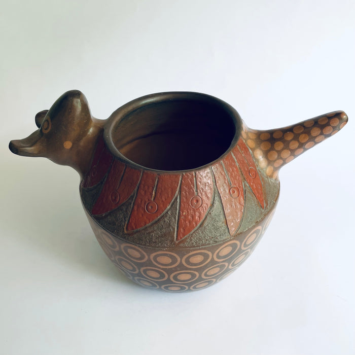 Burnished Clay Armadillo Shaped Bowl