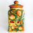 Hand-Painted Mayolica Cookie Jar - Yellow with Pomegranates