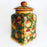 Hand-Painted Mayolica Cookie Jar - Yellow with Pomegranates