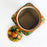 Hand-Painted Mayolica Cookie Jar - Yellow with Pomegranates