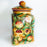 Hand-Painted Mayolica Cookie Jar - Yellow with Pomegranates