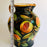 Hand-Painted Mayolica Pitcher - Black with Pomegranates
