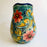 Hand-Painted Mayolica Tear Shaped Pitcher - Blue with Flowers