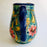 Hand-Painted Mayolica Tear Shaped Pitcher - Blue with Flowers