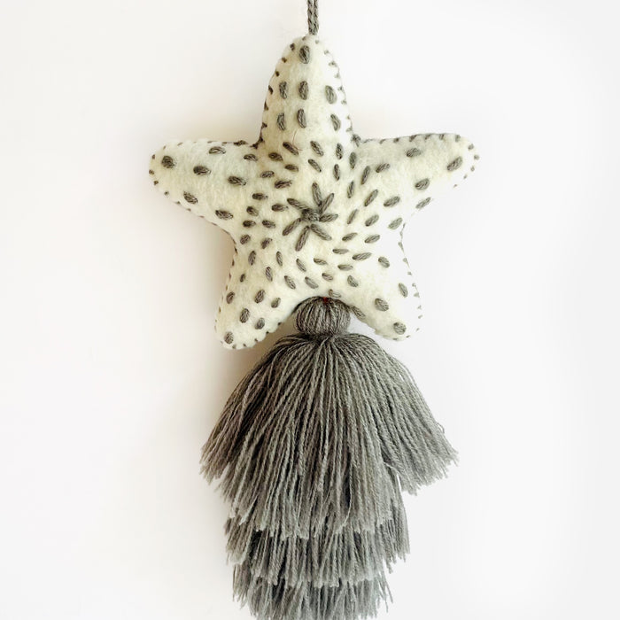 Star - Christmas Tree Decoration -  Wool