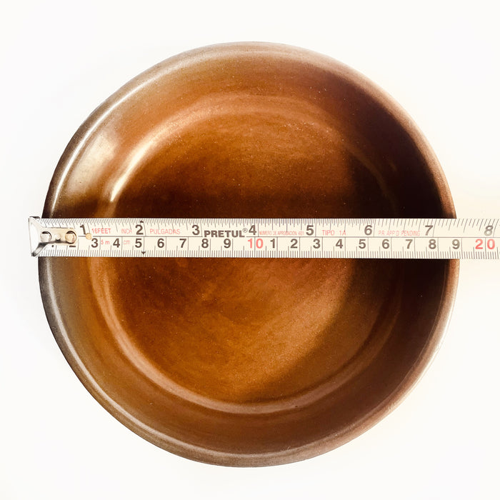 Burnished Clay Deep Plate - Brown