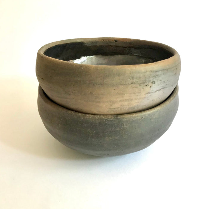 Brown Smoked Clay Bowl 6” - Glazed