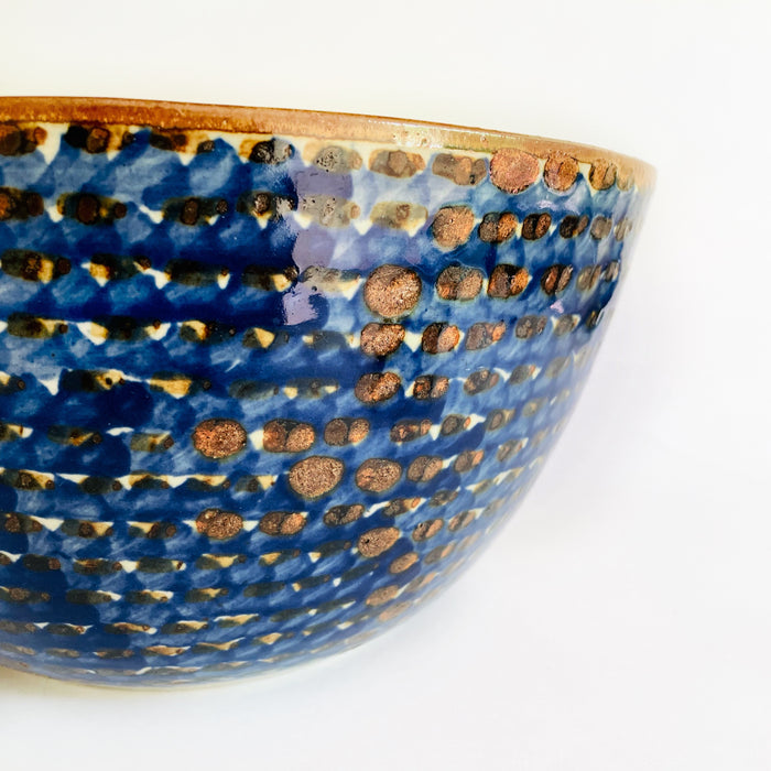 Tonalá Stoneware Large Salad Bowl - Cobalt Blue